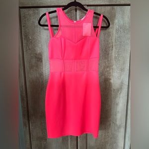 NWT Neon Pink Dainty Hooligan Summer Dress Peekaboo